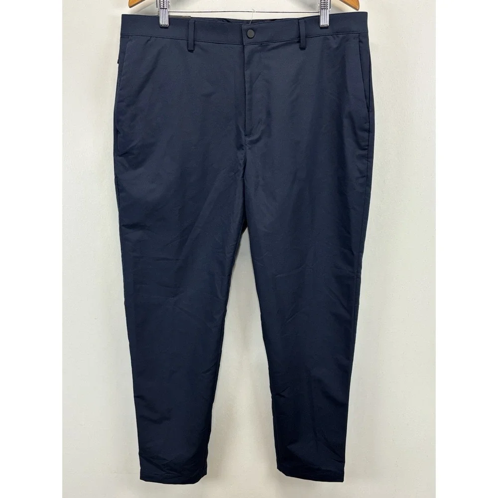 NEW! Banana Republic City Pants Men's 38x32 (38x31) Navy Slim Fit Performance